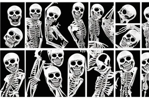 Skeletons dancing in the moon tattoo idea