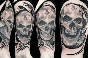 Skeletons dancing in the moon tattoo idea