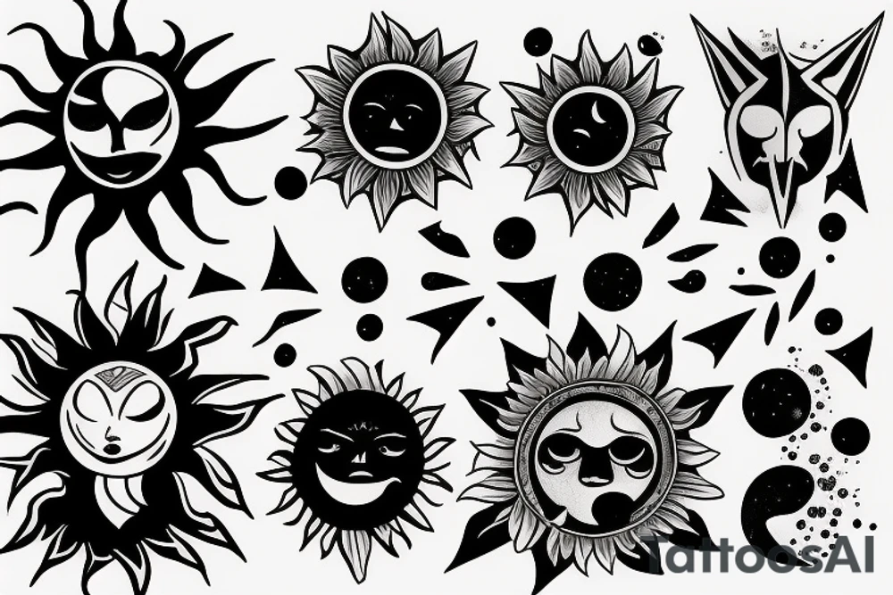 The sun and the moon tattoo idea