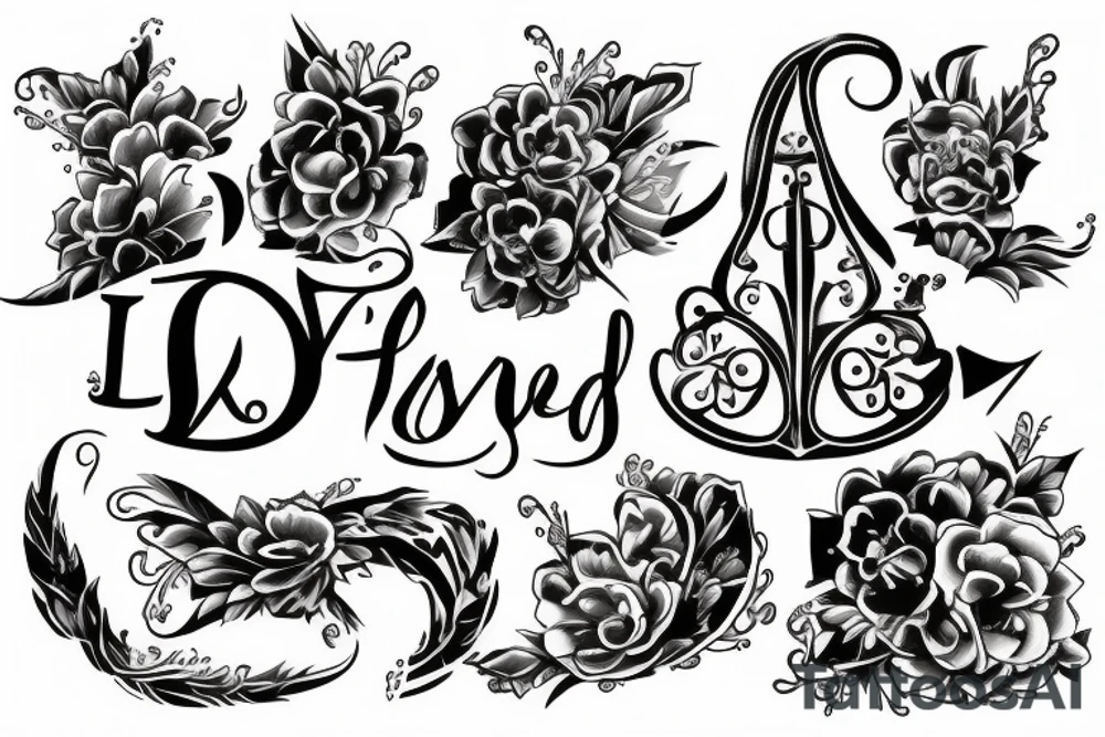 LV inscription tattoo idea