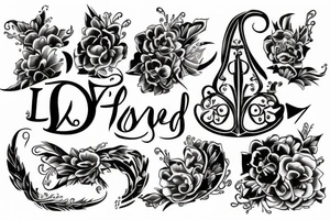 LV inscription tattoo idea