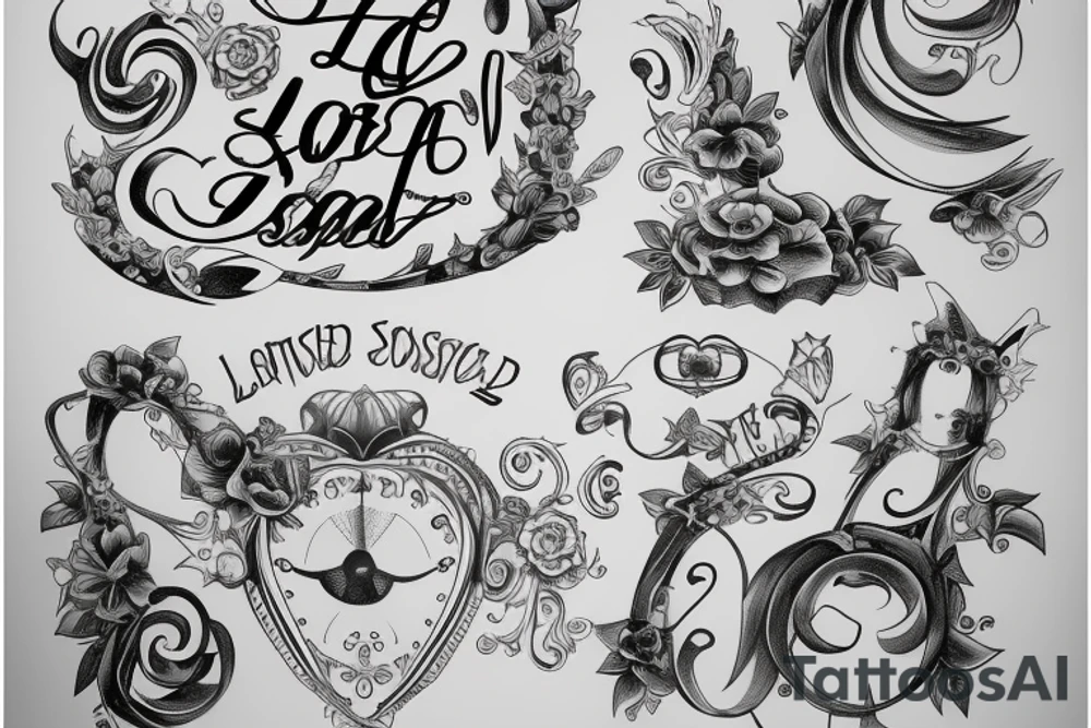 LV inscription tattoo idea