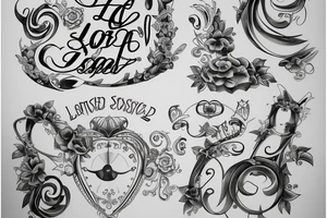 LV inscription tattoo idea