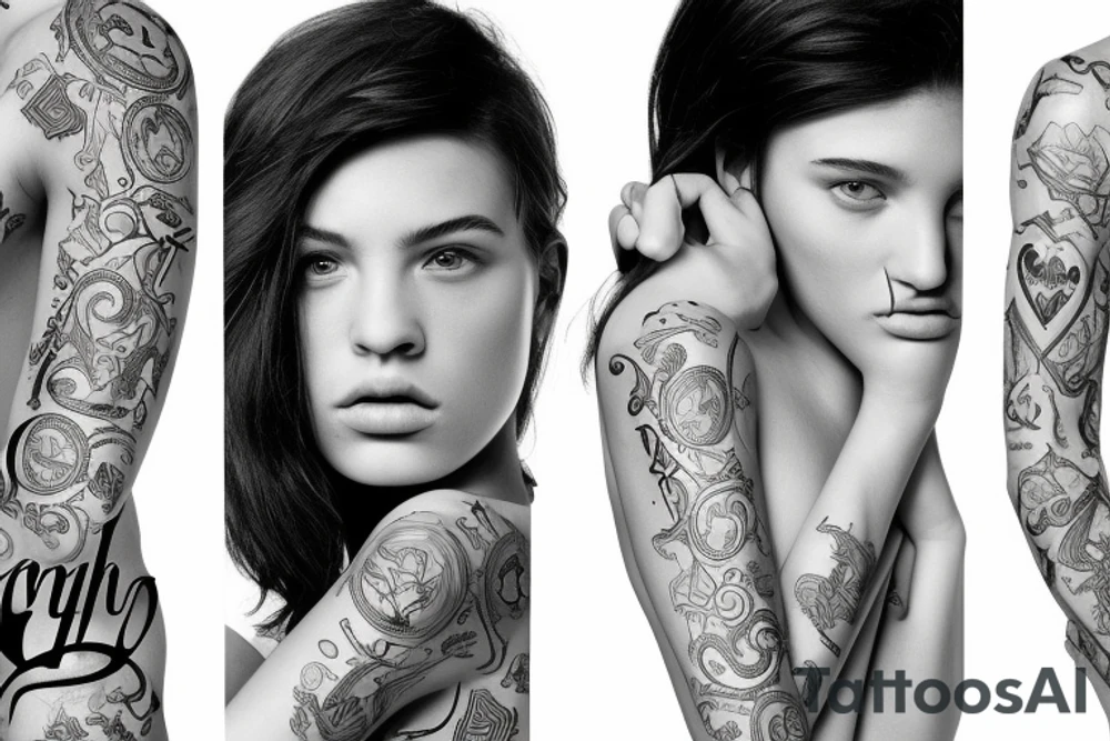 LV inscription tattoo idea