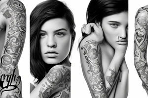 LV inscription tattoo idea