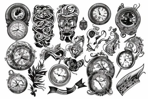 oldschool tattoo about time tattoo idea