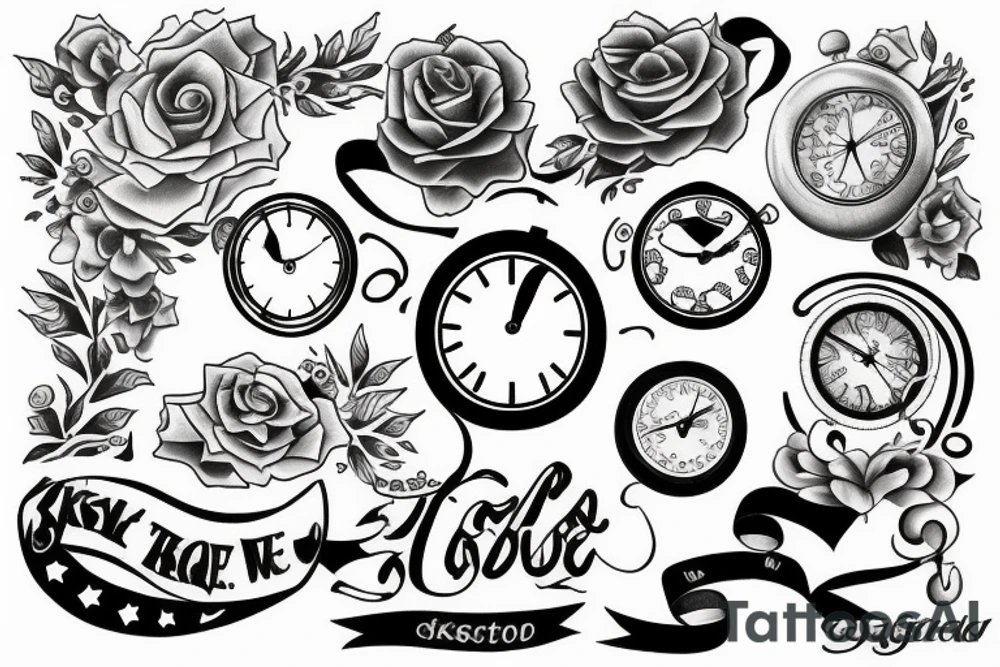 oldschool tattoo about time tattoo idea