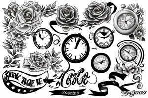 oldschool tattoo about time tattoo idea