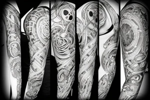 oldschool tattoo about time and space tattoo idea