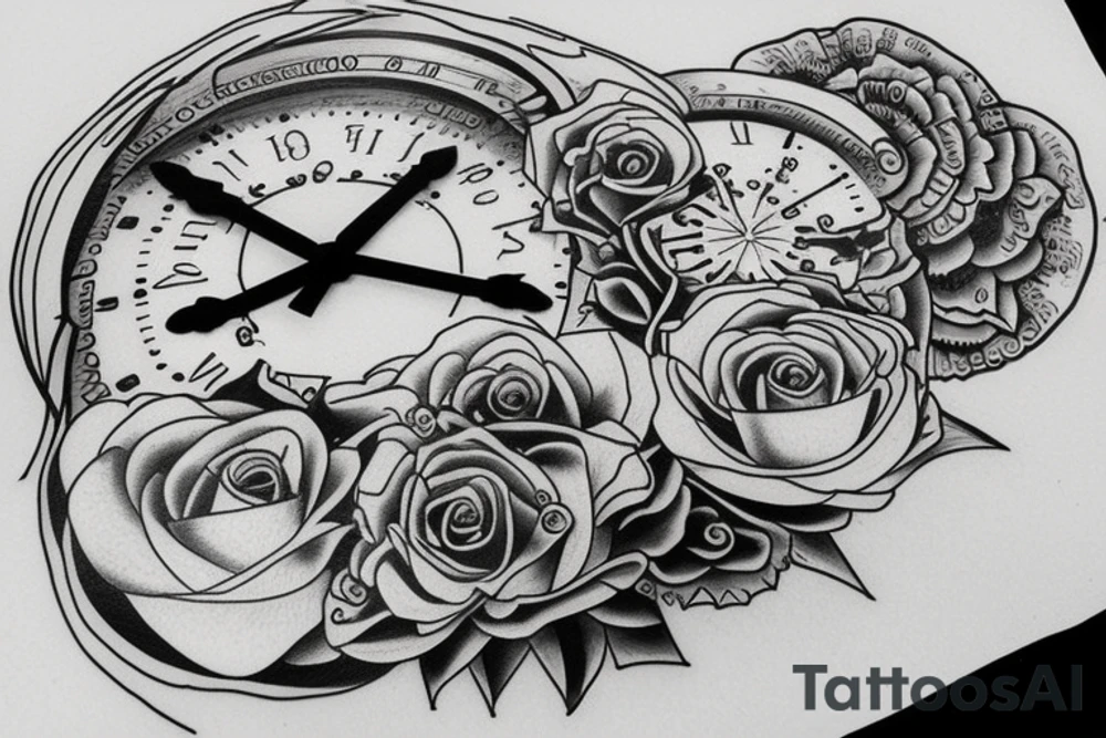 oldschool tattoo about time with sand clock tattoo idea