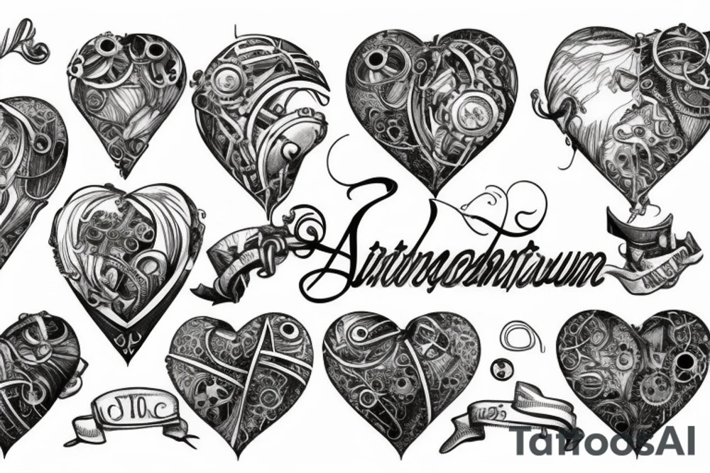 steampunk heart tattoo idea