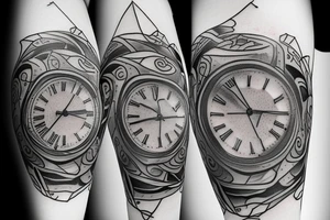 oldschool tattoo about time with hourglass tattoo idea