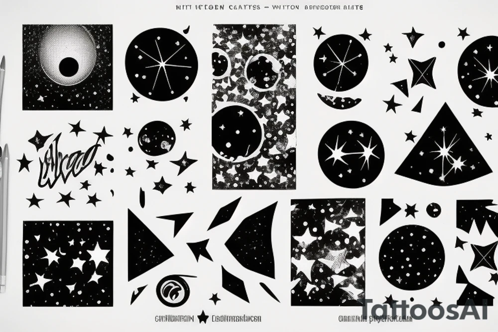 the night sky with the stars tattoo idea