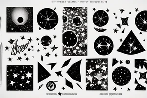 the night sky with the stars tattoo idea