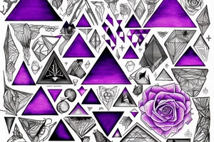 Triangle facets are purple.ВIntInsideInside Inside is gray smoke tattoo idea