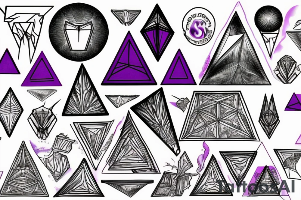 Triangle facets are purple.ВIntInsideInside Inside is gray smoke tattoo idea