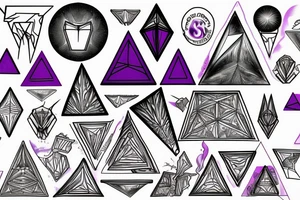 Triangle facets are purple.ВIntInsideInside Inside is gray smoke tattoo idea
