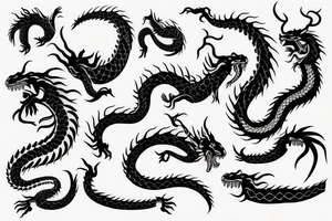 Ouroborosб, but less like snake and more like dragon tattoo idea