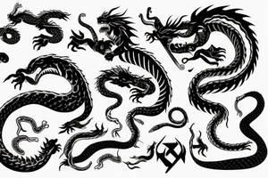 Ouroborosб, but less like snake and more like dragon tattoo idea