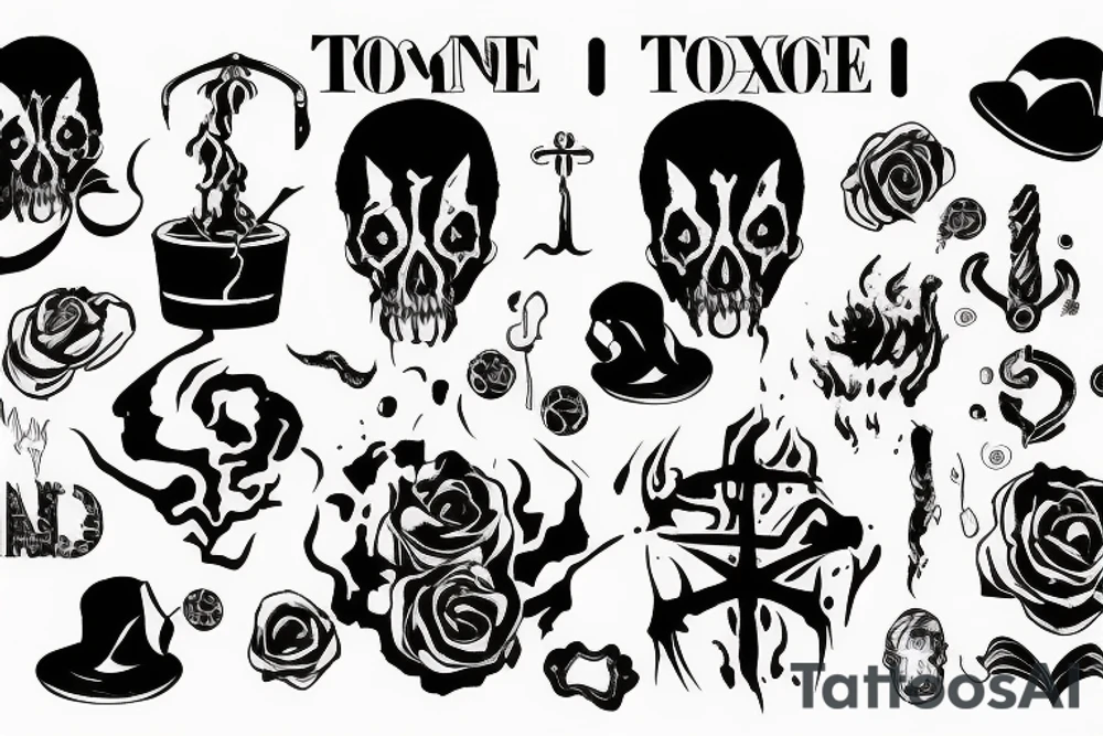 word "Toxic" as description of me tattoo idea