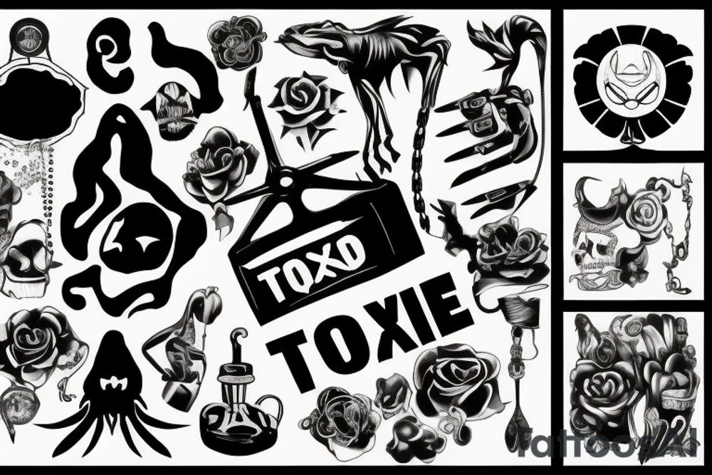 word "Toxic" as description of me tattoo idea