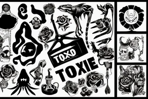 word "Toxic" as description of me tattoo idea