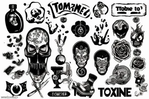 word "Toxic" as description of person tattoo idea