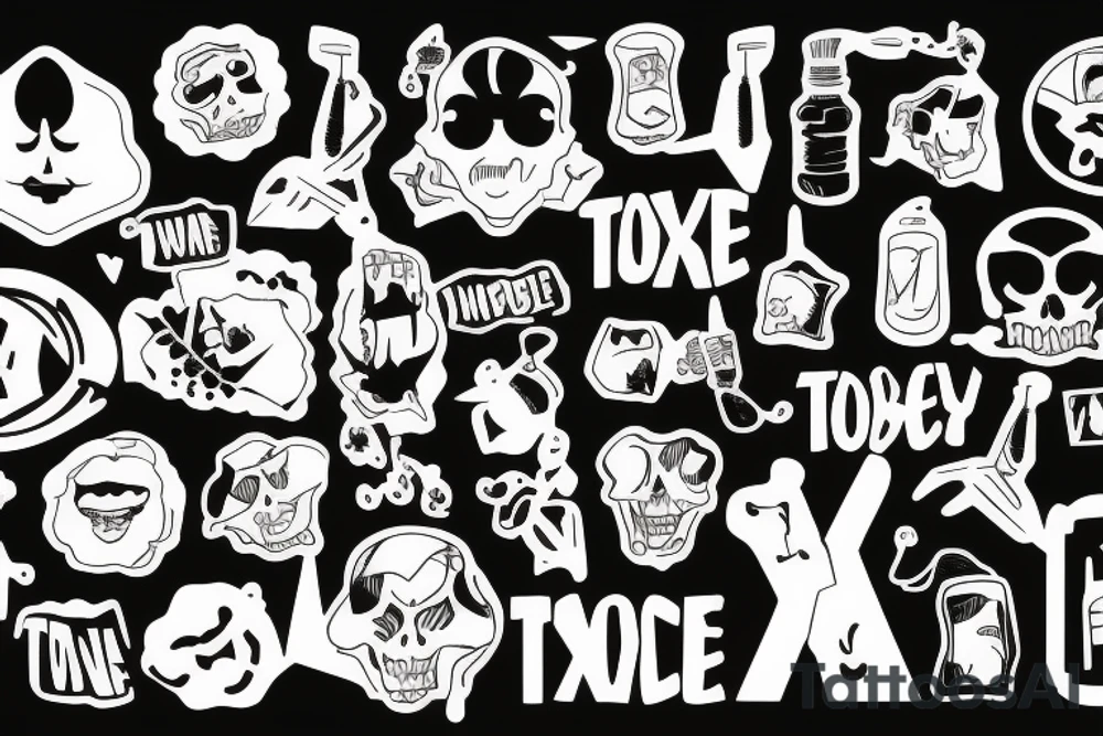 word "Toxic" as description of person tattoo idea