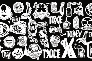 word "Toxic" as description of person tattoo idea