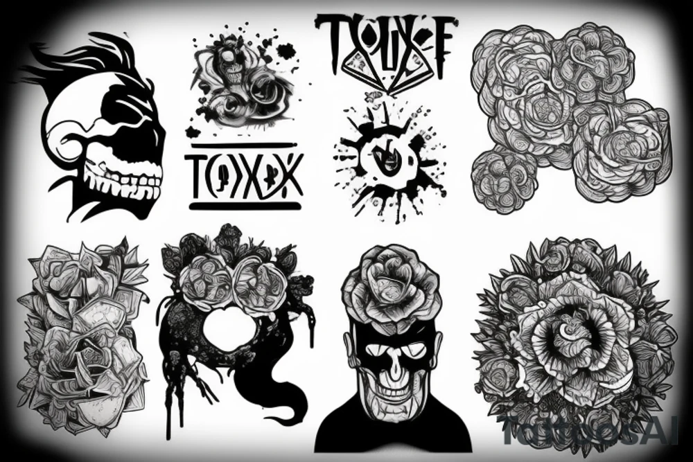 word "Toxic" as description of person tattoo idea