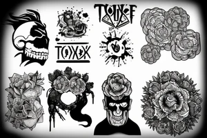 word "Toxic" as description of person tattoo idea