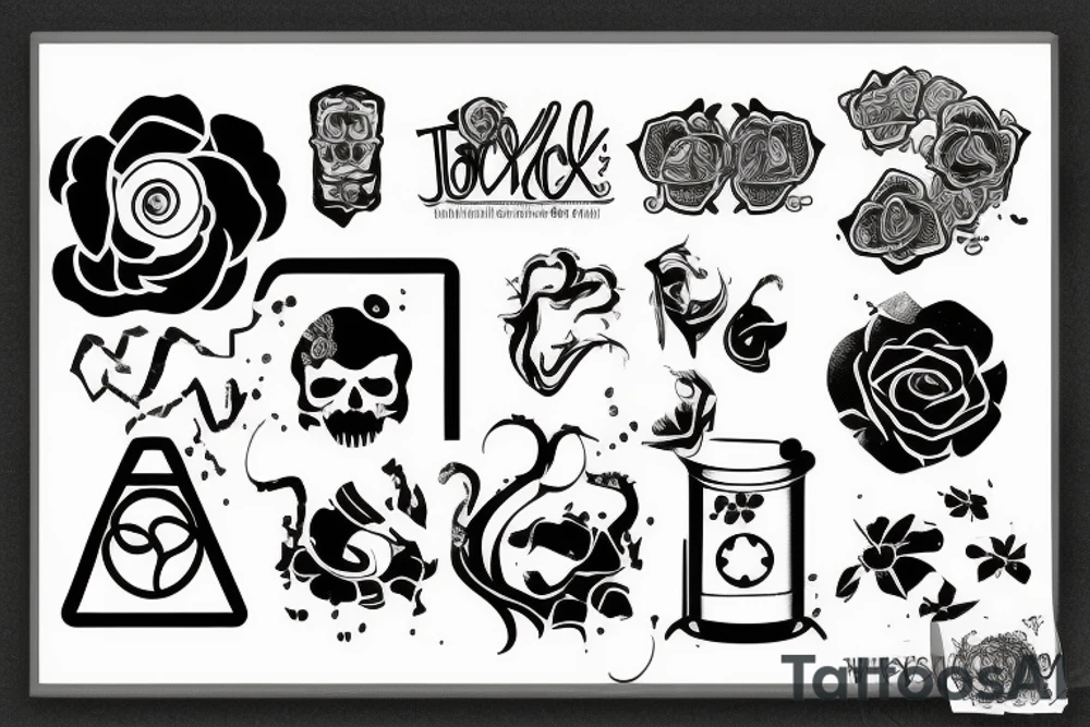 word "Toxic" as description of person tattoo idea