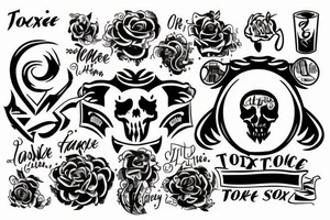 the word "Toxic" tattoo idea