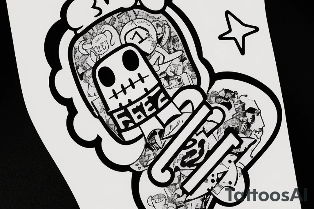 kaws as an artist tattoo idea