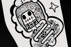 kaws as an artist tattoo idea
