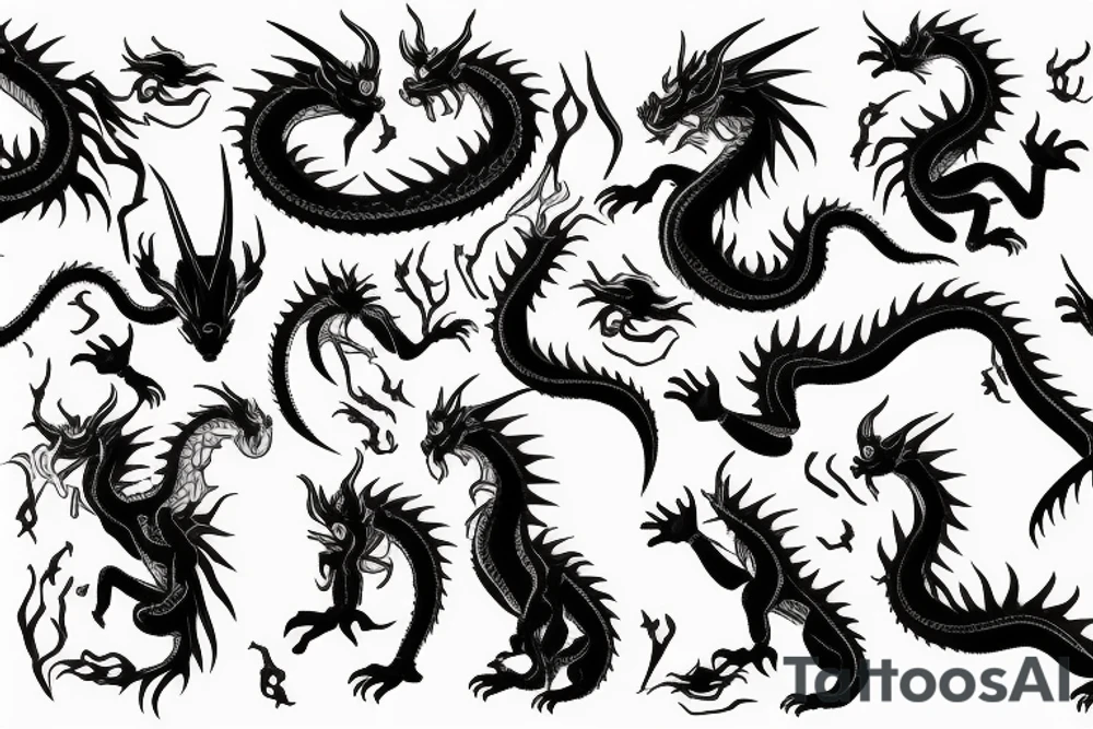 Black Dragon tattoo idea