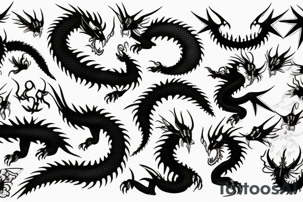 Black Dragon tattoo idea