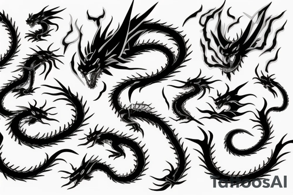 Black Dragon tattoo idea