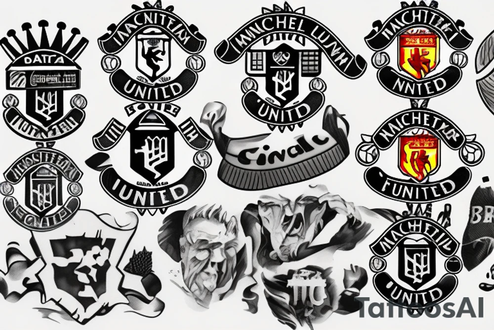 Manchester united football club tattoo idea