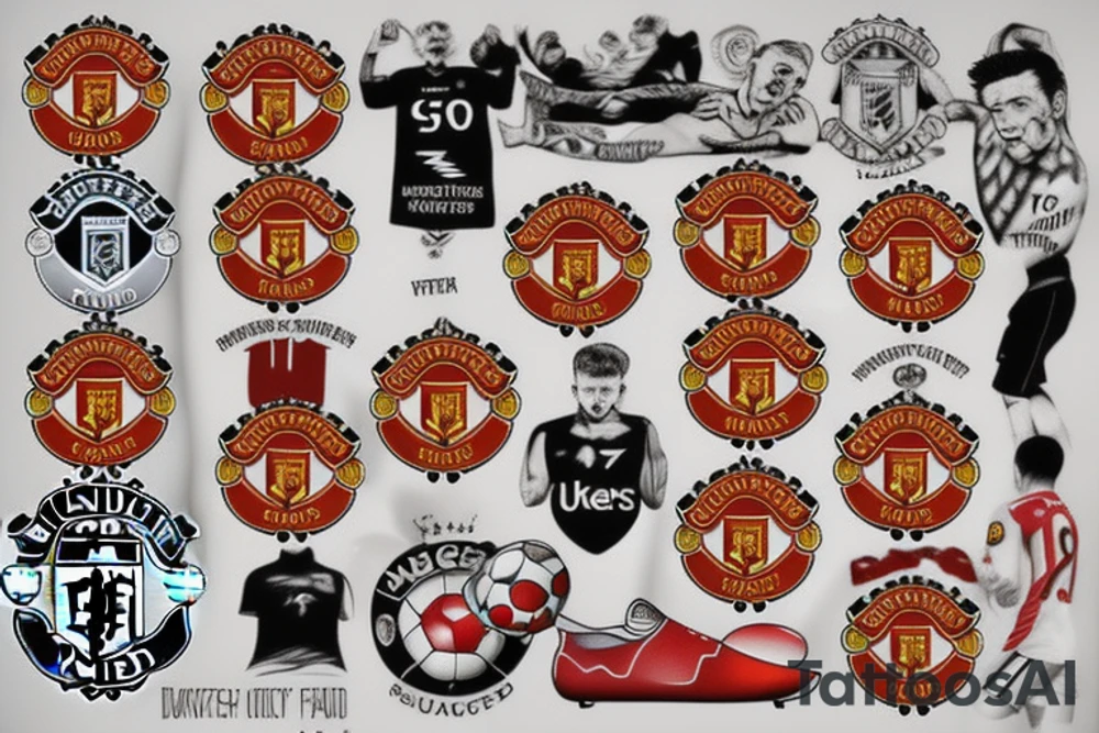 Manchester united football club tattoo idea