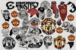 Manchester united football club tattoo idea