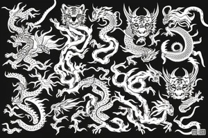 tiger and dragon tattoo idea