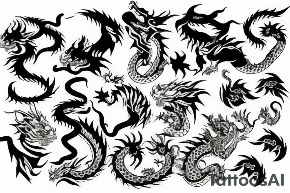 tiger and dragon tattoo idea
