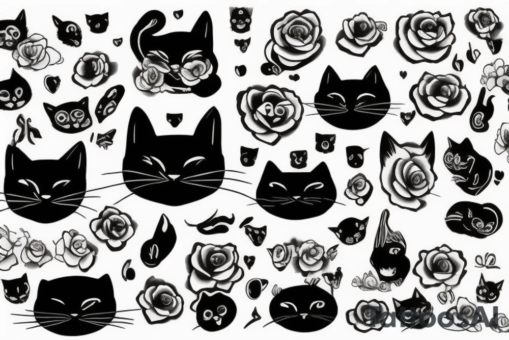 black cat bla bla tattoo idea
