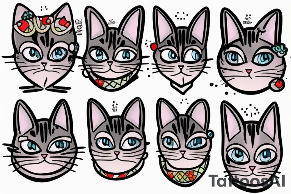 funny cat tattoo idea