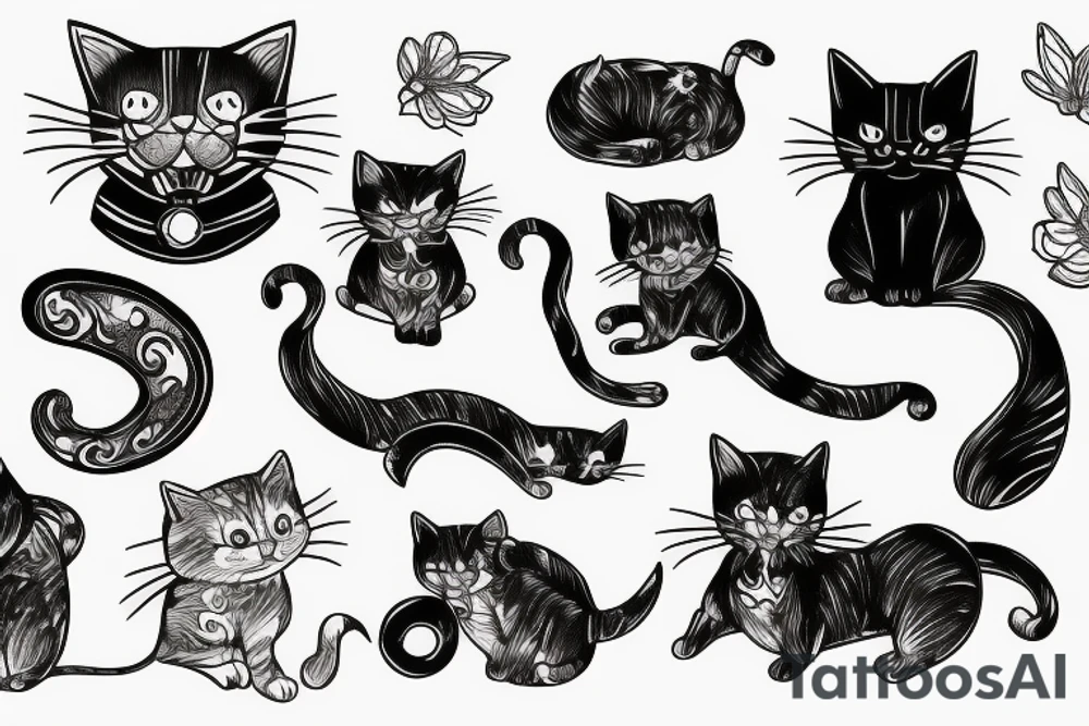 cats tattoo tattoo idea