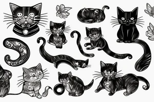 cats tattoo tattoo idea