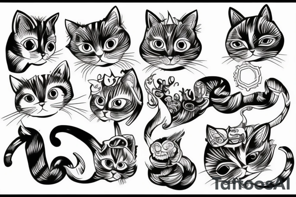cats tattoo tattoo idea