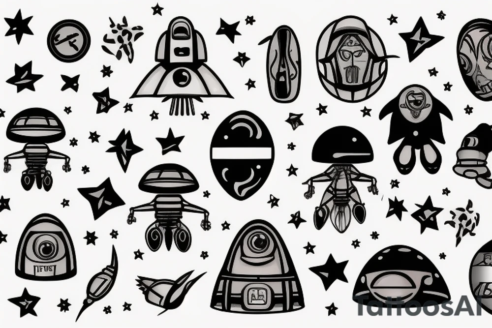ufo tattoo idea