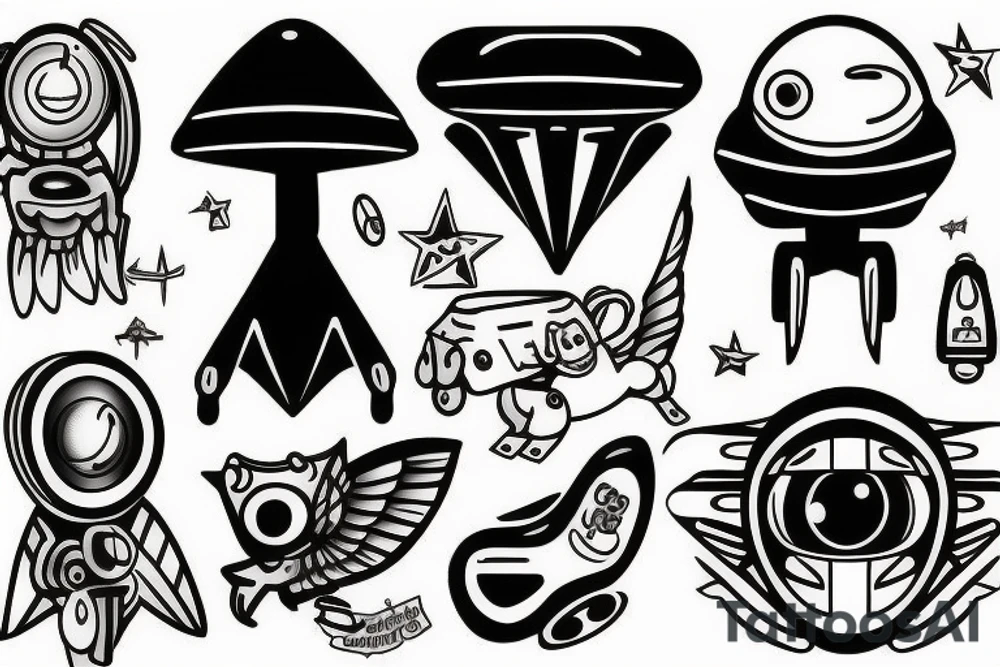 ufo tattoo idea